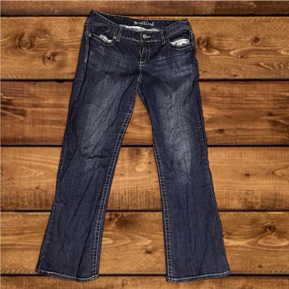 Maurices Women's Dark Blue Flare Jeans